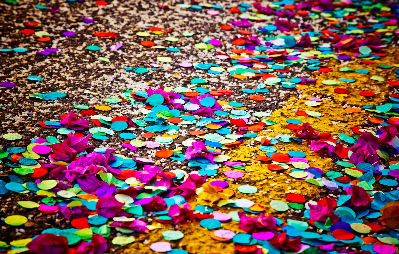 Photo wallpaper background, street, Confetti