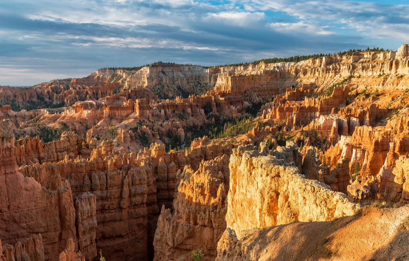 Photo wallpaper the sky, canyon, Bryce Canyon National Park