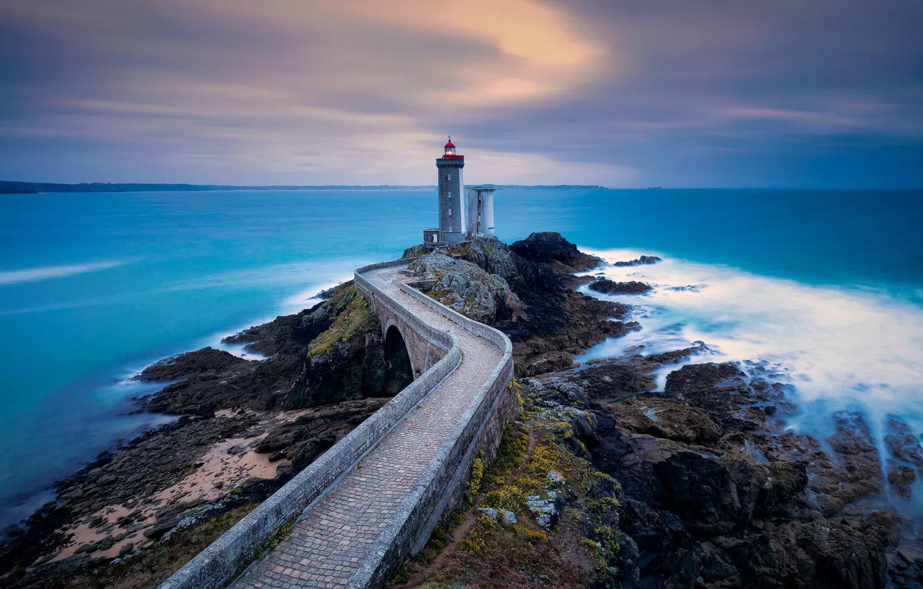 Photo wallpaper sky, sea, lighthouse