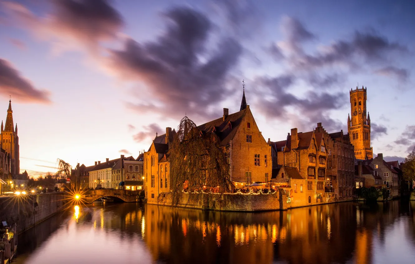 Photo wallpaper panorama, Belgium, Bruges