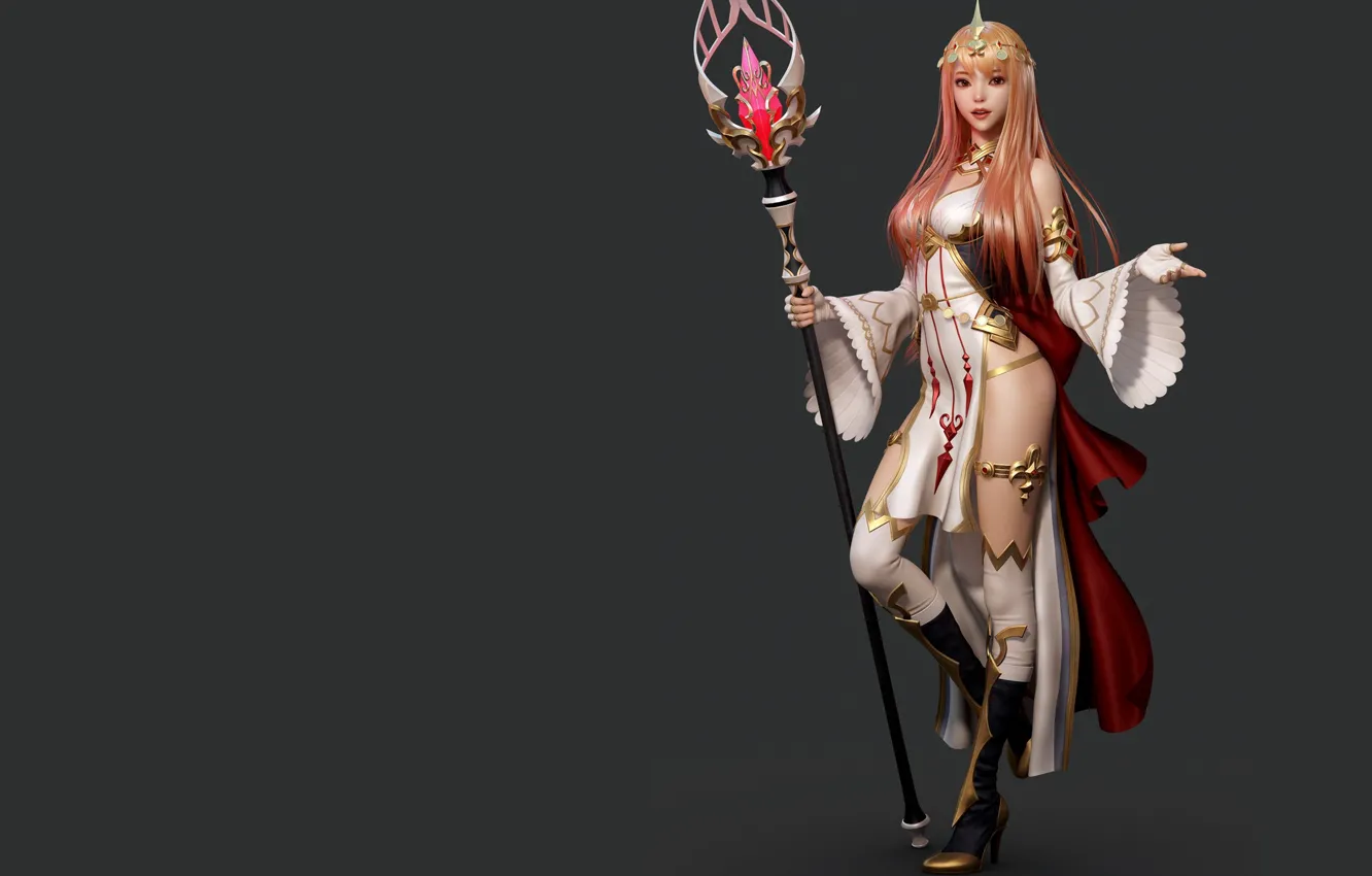 Photo wallpaper rendering, the game, art, costume design, Shin JeongHo, Valkyrie Connect - Lady Freya