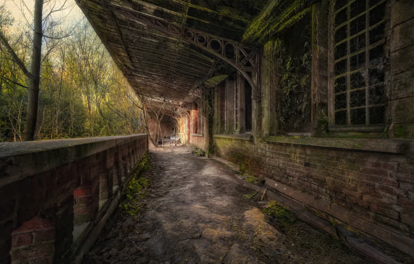 Photo wallpaper abandoned building, an empty house, decrepitude