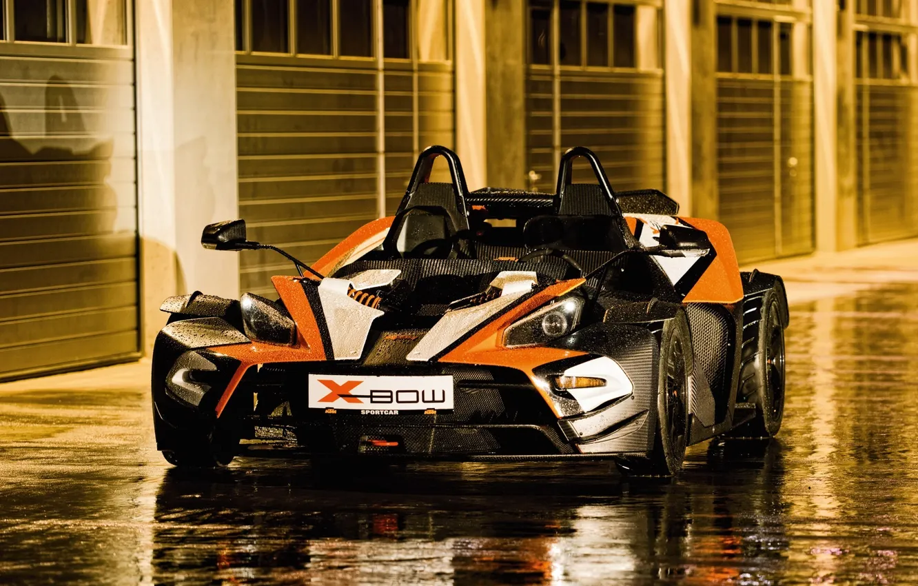 Photo wallpaper auto, drops, puddle, KTM, X-Bow