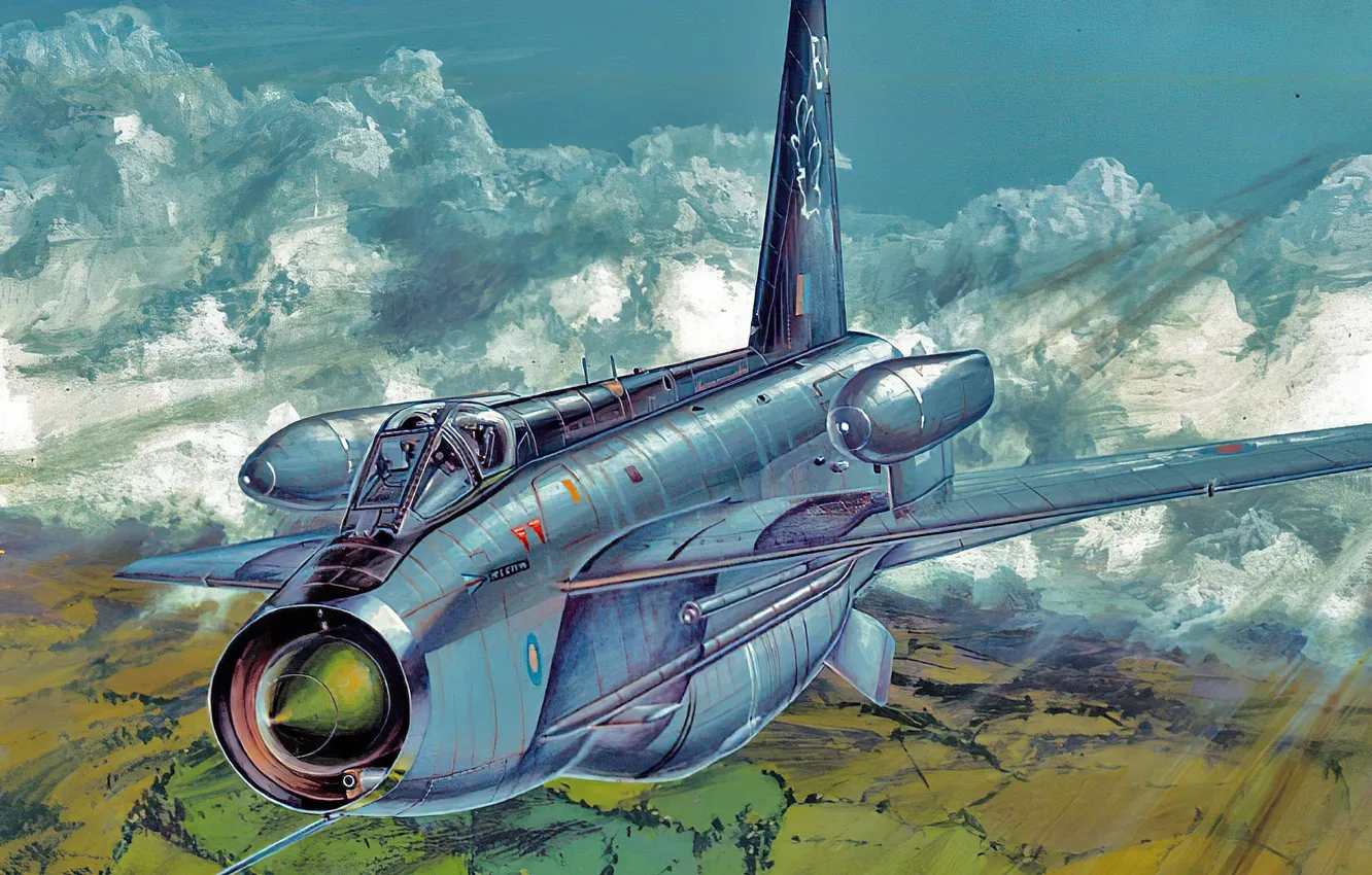 Photo wallpaper art, airplane, aviation, jet, English Electric Lightning