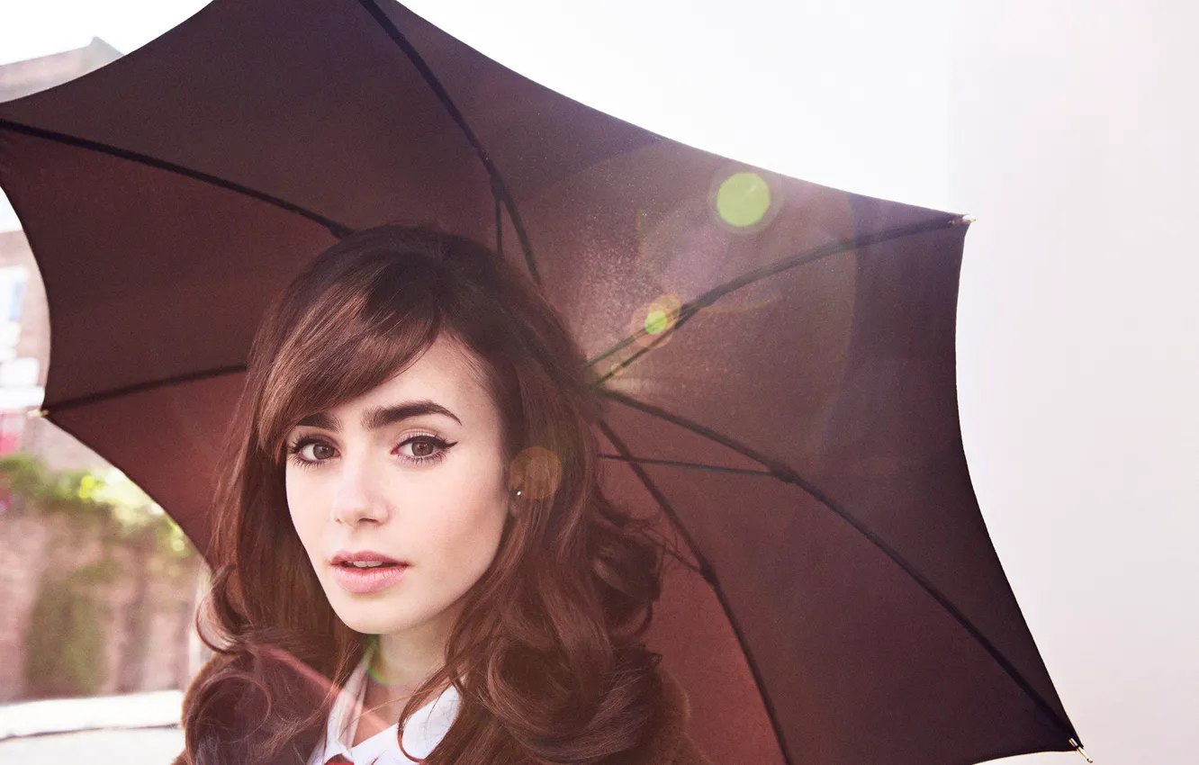 Photo wallpaper actress, Lily Collins, Lily Collins, Glamour
