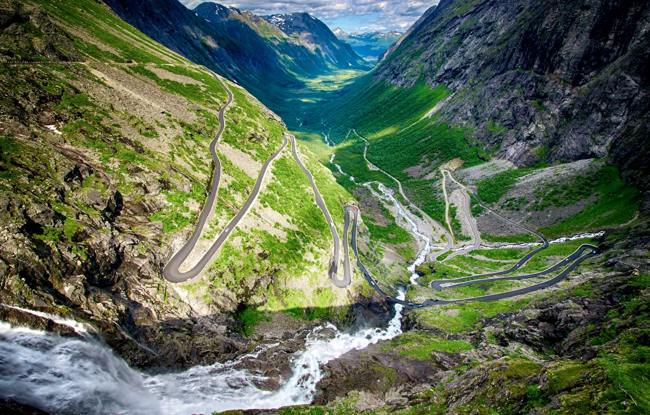 Photo wallpaper Norway, Norway, Trollstigen, Trollstigen, Westland