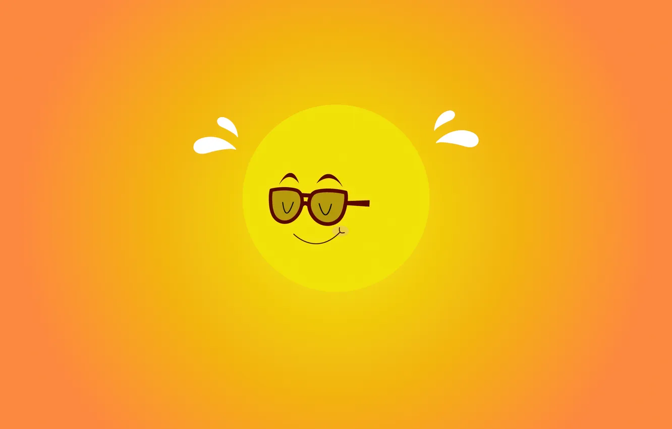 Photo wallpaper minimal, summer, sun, Happy, minimalism, sunglasses, Summer Sun, Orange aesthetic