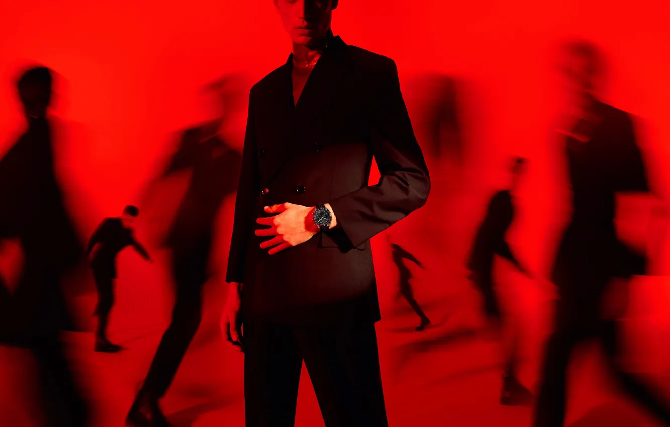 Photo wallpaper Watch, Men, TAG Heuer, Swiss Luxury Watches, Red background, TAG Heuer, TAG Heuer & Porsche …