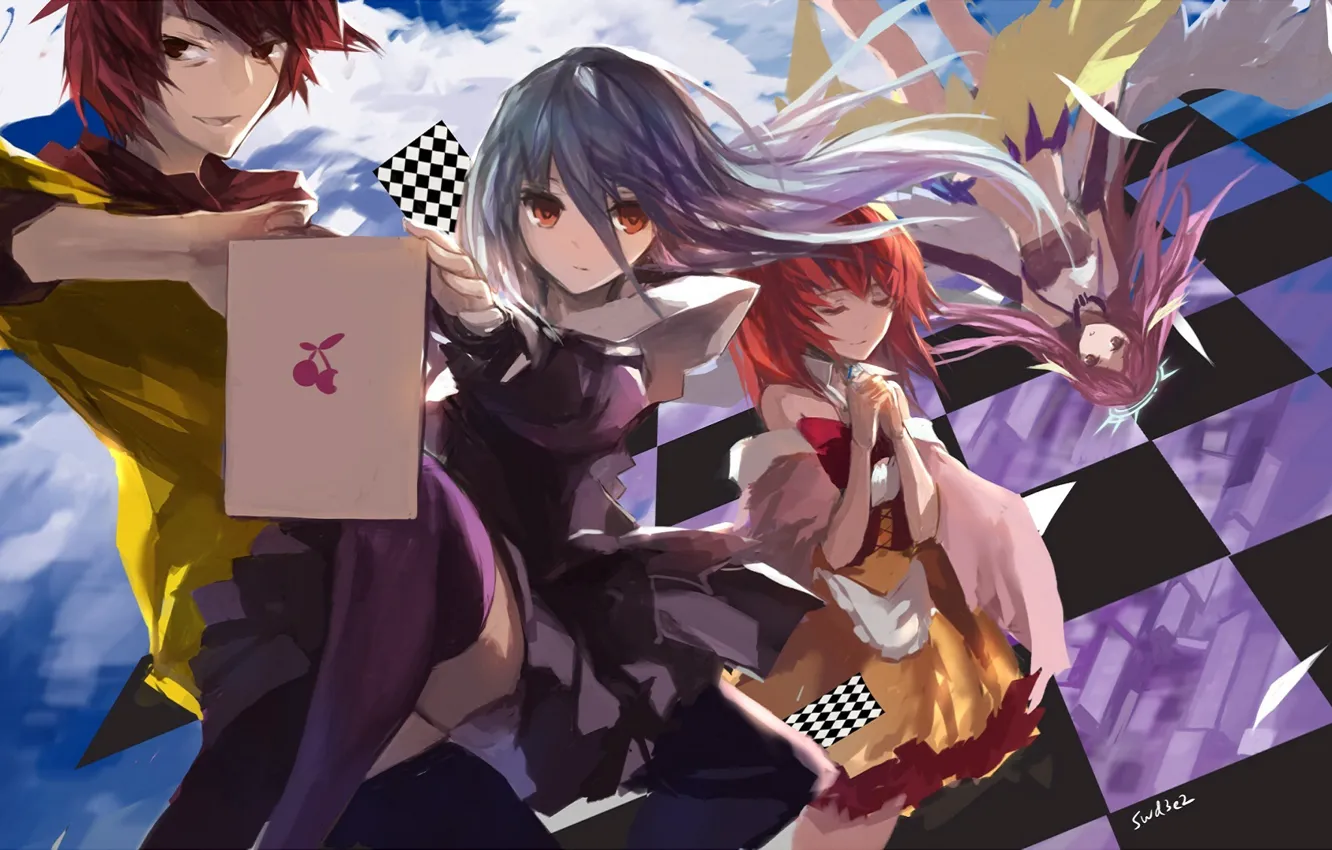 Photo wallpaper anime, art, two, characters, No Game No Life, No Game No Life
