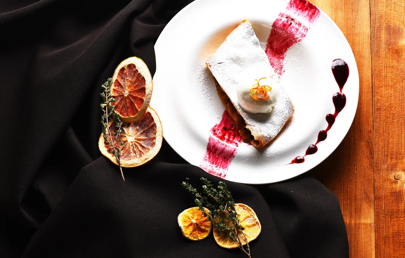 Photo wallpaper cream, food, cake, dessert