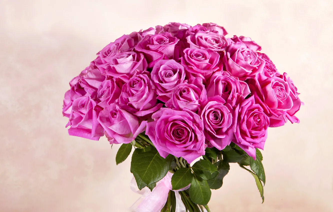 Photo wallpaper bright, roses, bouquet, colorful, pink, flowers, bouquet, roses