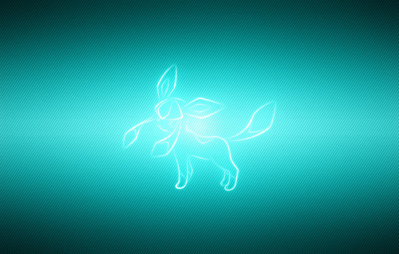 Photo wallpaper contour, silhouette, pokemon, pokemon, glaceon