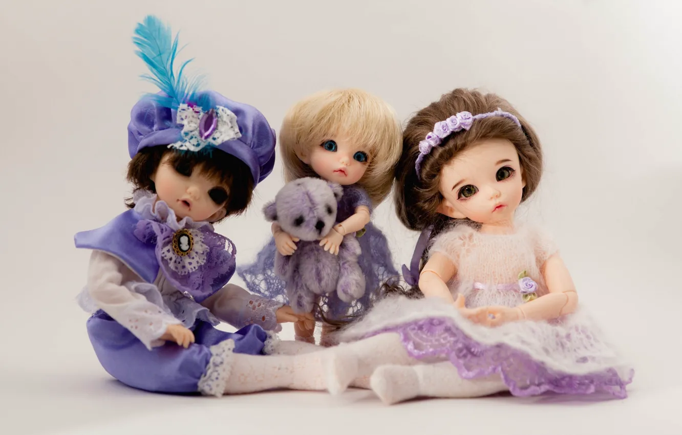 Photo wallpaper background, toys, doll