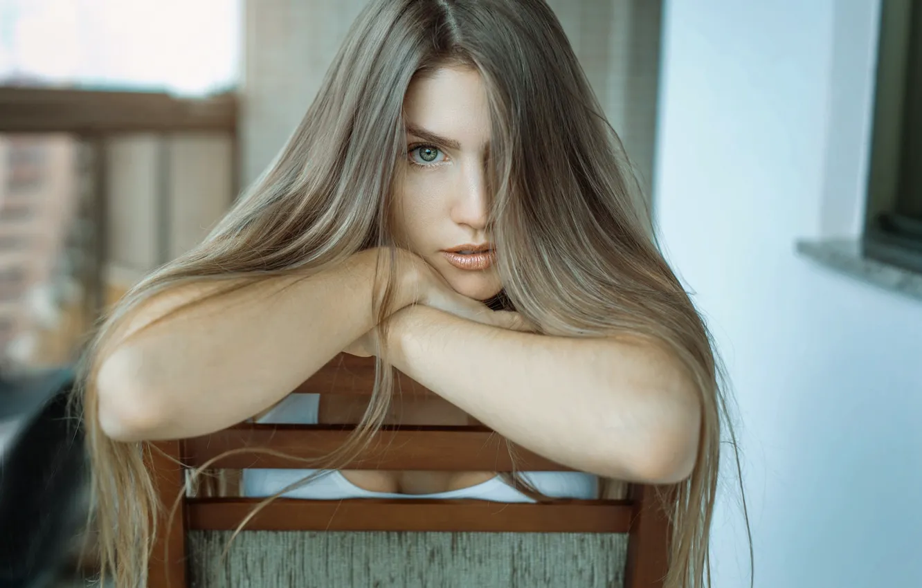 Photo wallpaper look, pose, model, portrait, hands, makeup, Mike, hairstyle