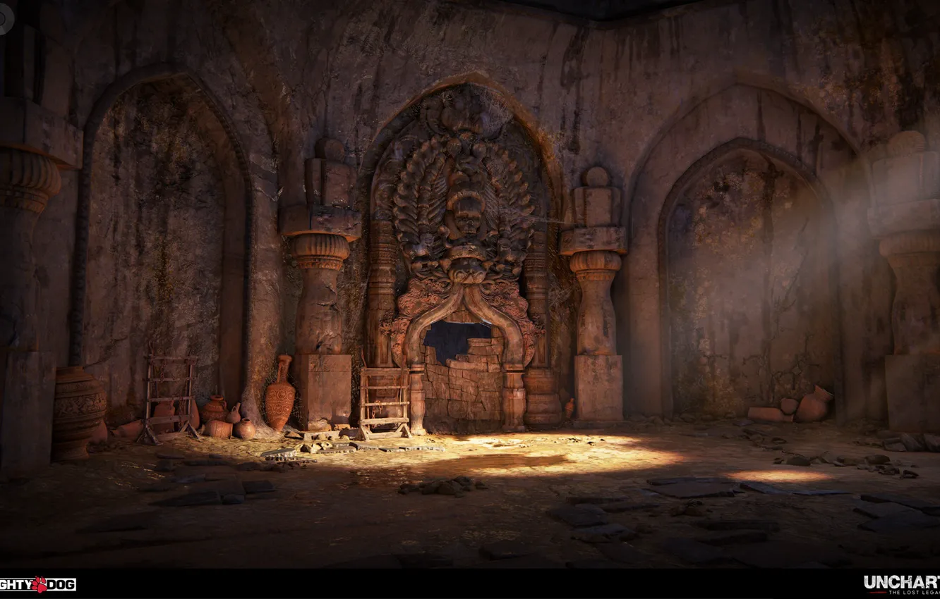 Photo wallpaper rays, the room, Uncharted The Lost Legacy, Abandoned Rituals