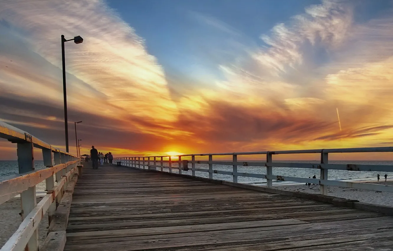 Photo wallpaper sea, beach, landscape, grange, Australia, South Australia, Adelaide
