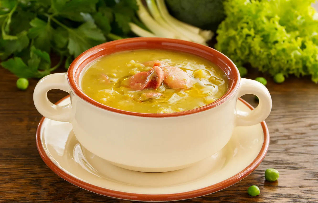 Photo wallpaper greens, soup, design, puree