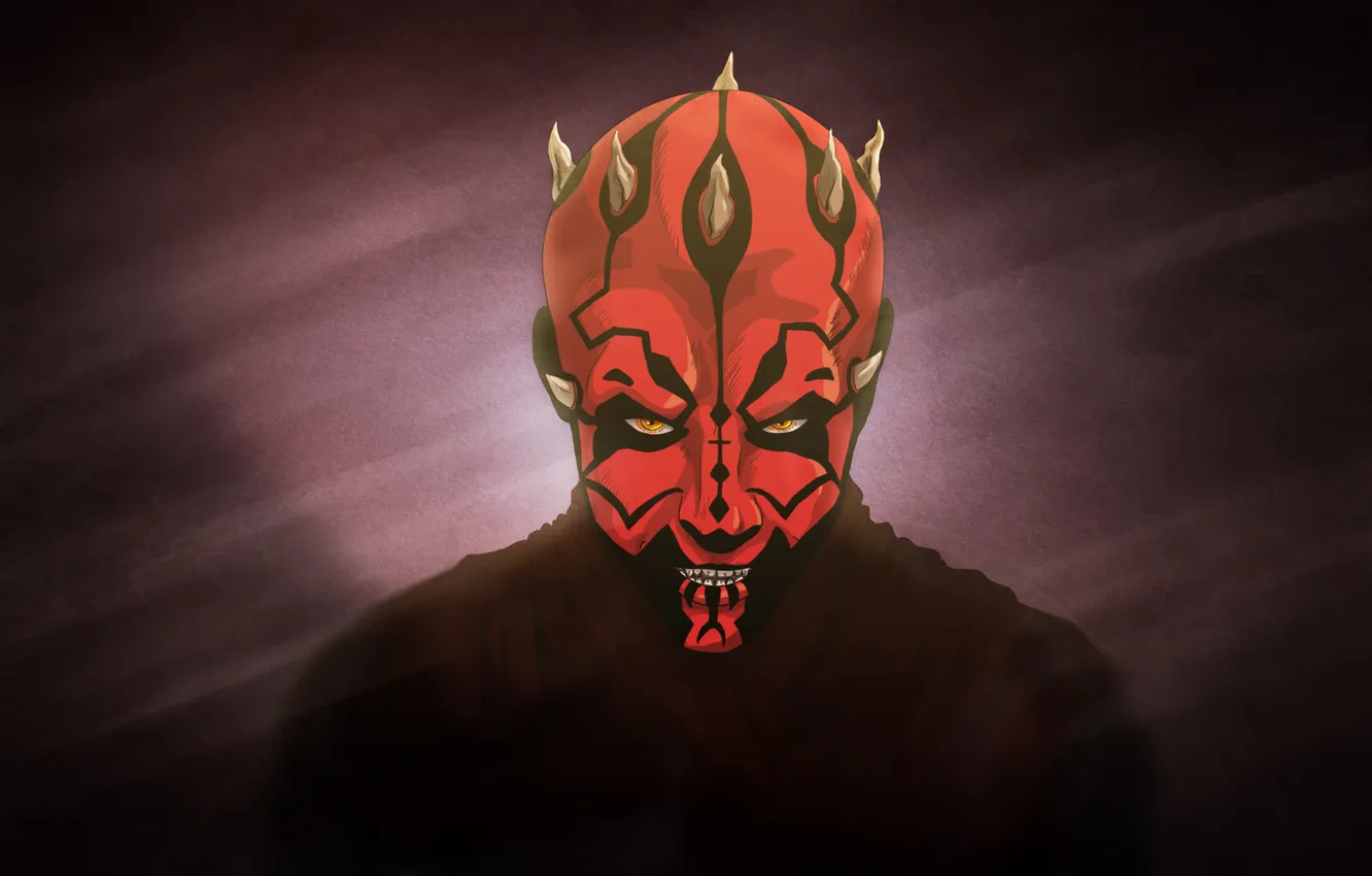 Photo wallpaper red, Star Wars, horns, Darth Maul, Star wars, Sith, Darth Maul, dark Lord of the …