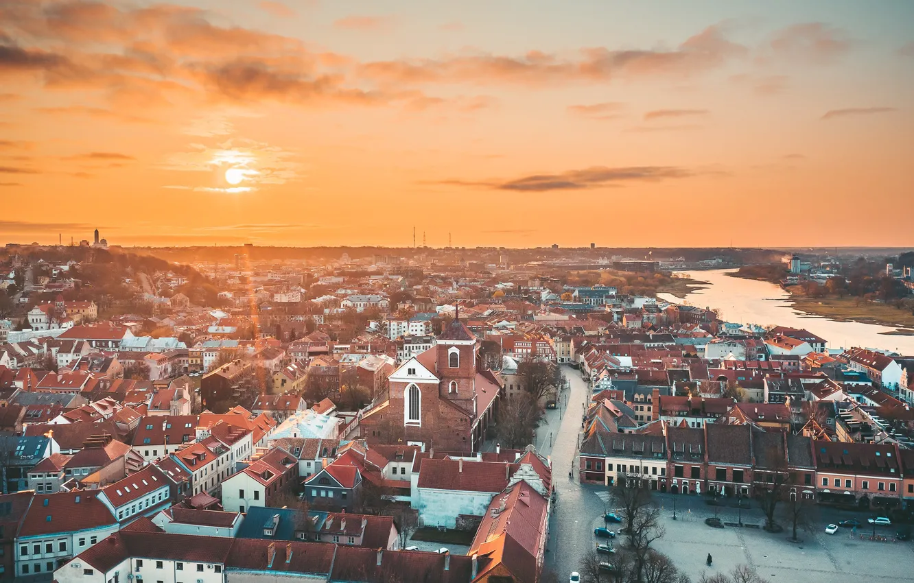 Photo wallpaper the city, Lithuania, Kaunas