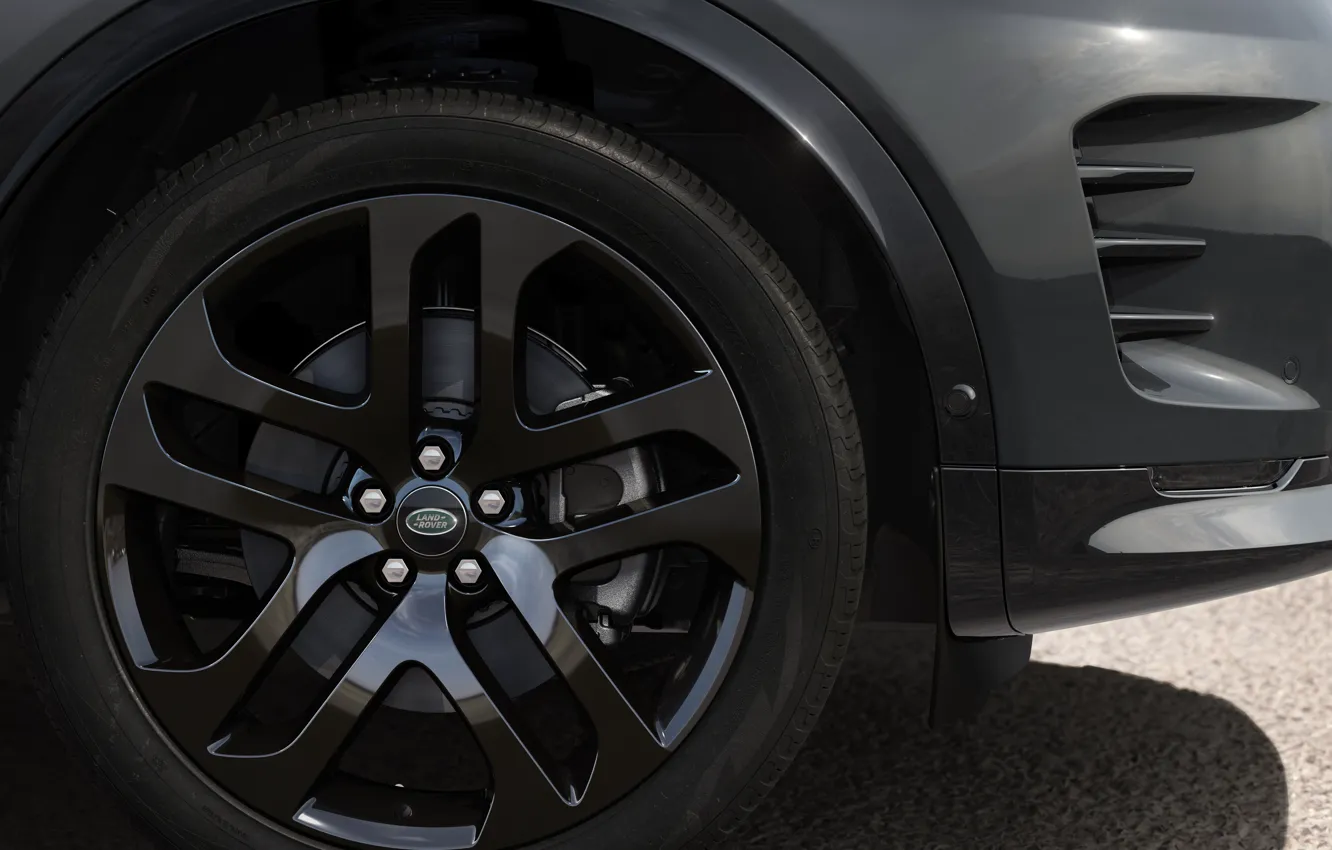 Photo wallpaper close-up, wheel, Land Rover, land Rover, Land Rover Discovery Sport HSE