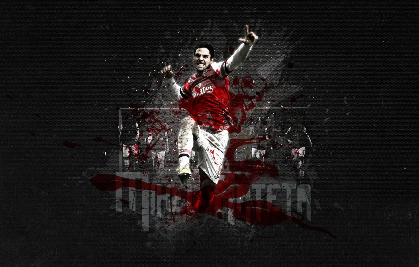 Photo wallpaper background, the inscription, player, Arsenal, Arsenal, Football Club, The Gunners, The gunners