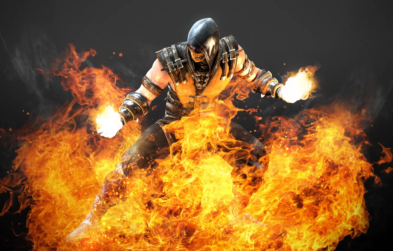 Photo wallpaper Mortal Kombat, Scorpion