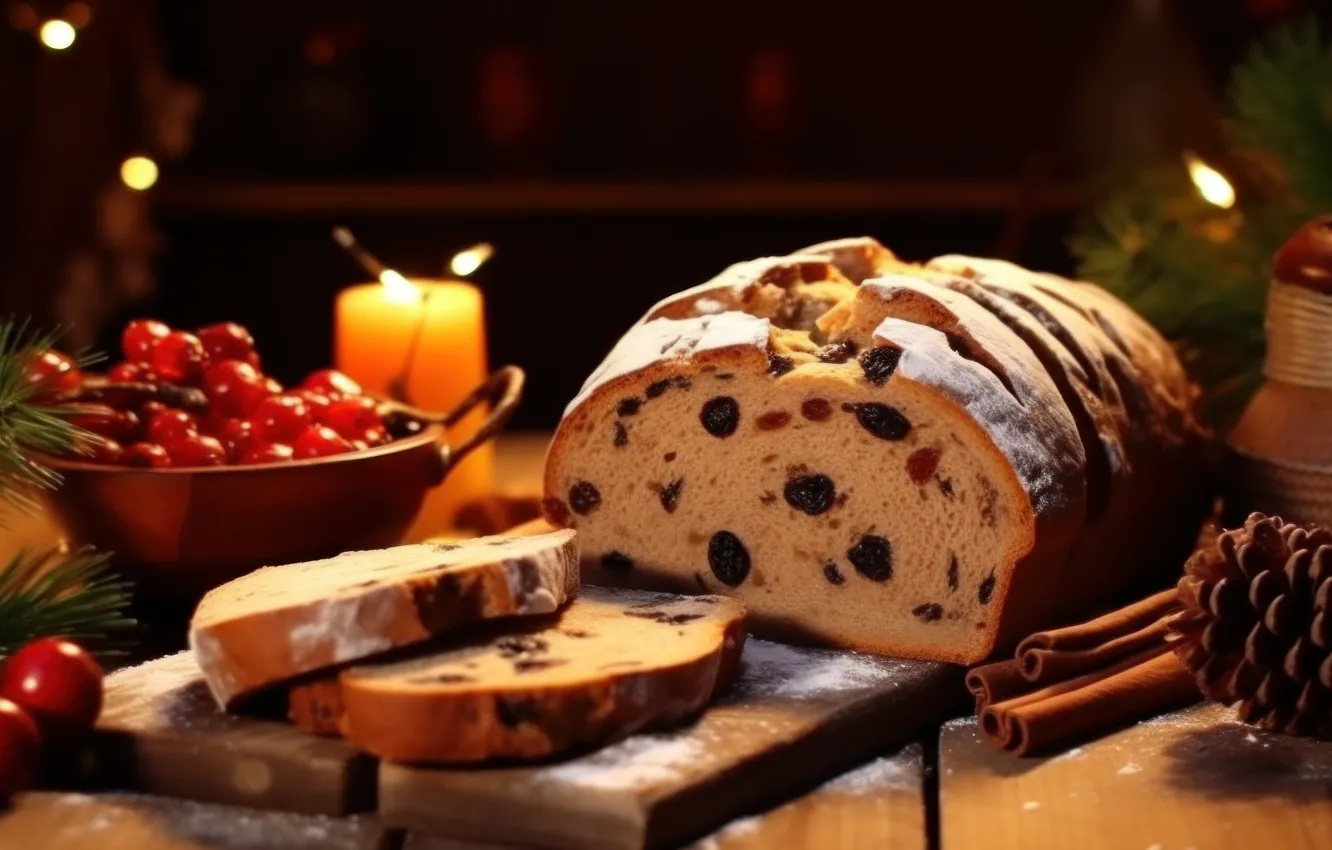 Photo wallpaper table, new year, Christmas, dessert, cakes, cutting, cupcakes, festive table