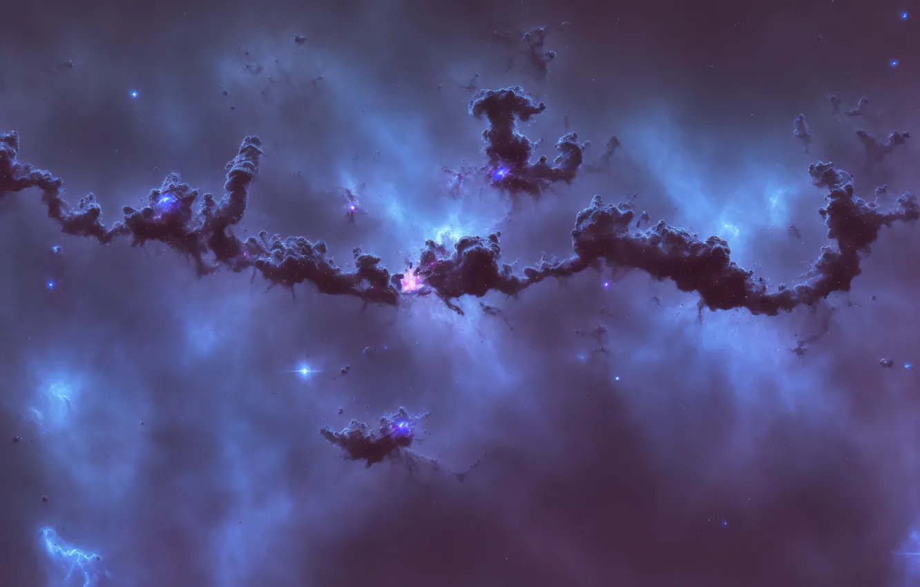 Photo wallpaper space, universe, nebula, stars, outer space