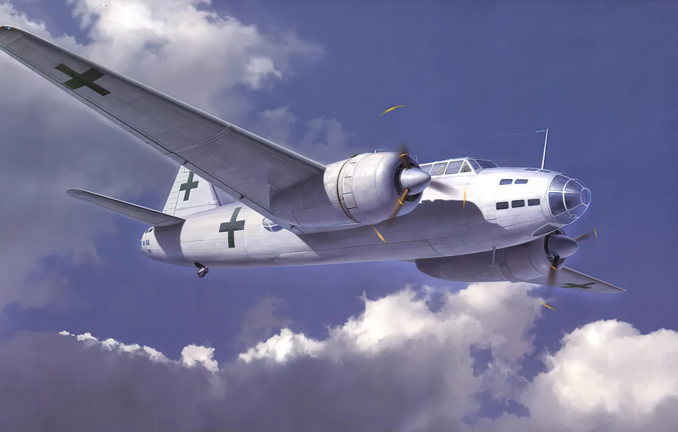 Photo wallpaper art, airplane, ww2, g4m