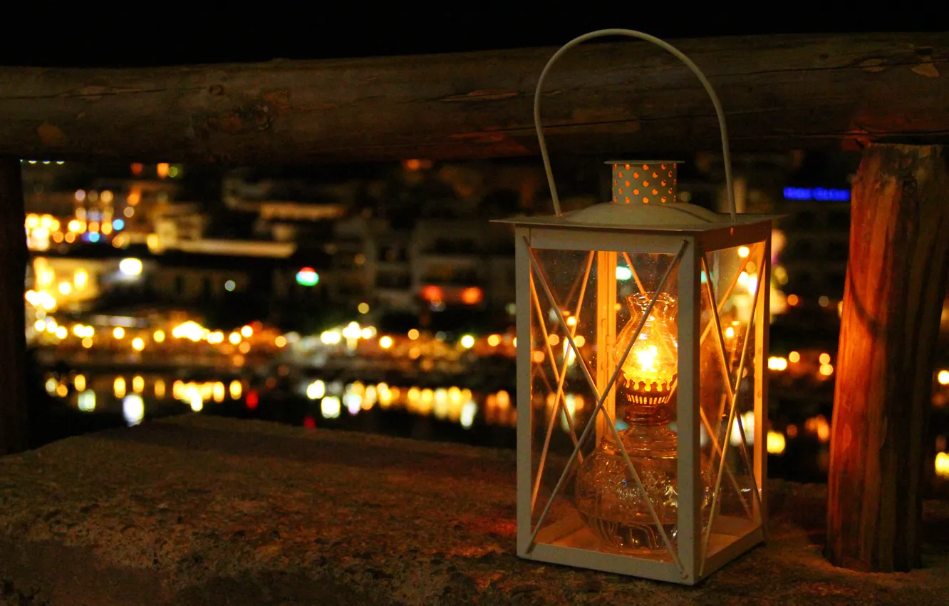 Photo wallpaper night, the city, flashlight, night city