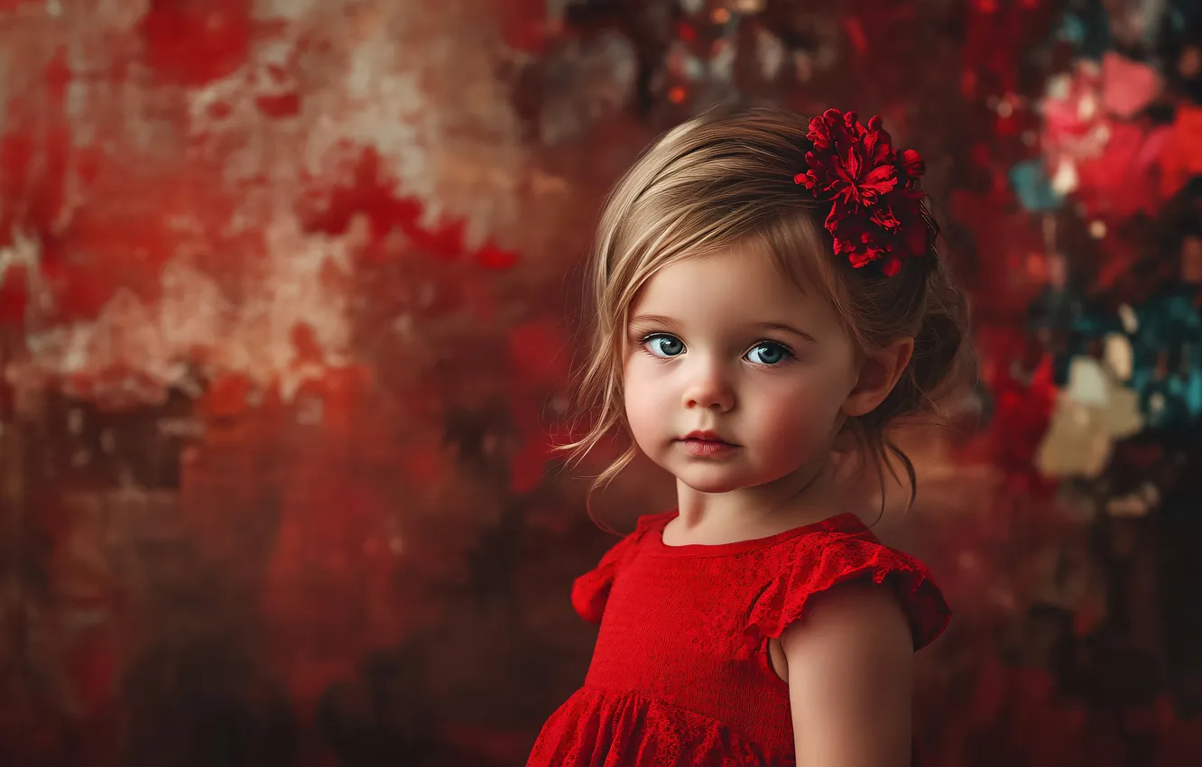 Photo wallpaper girl, AI art, neural network