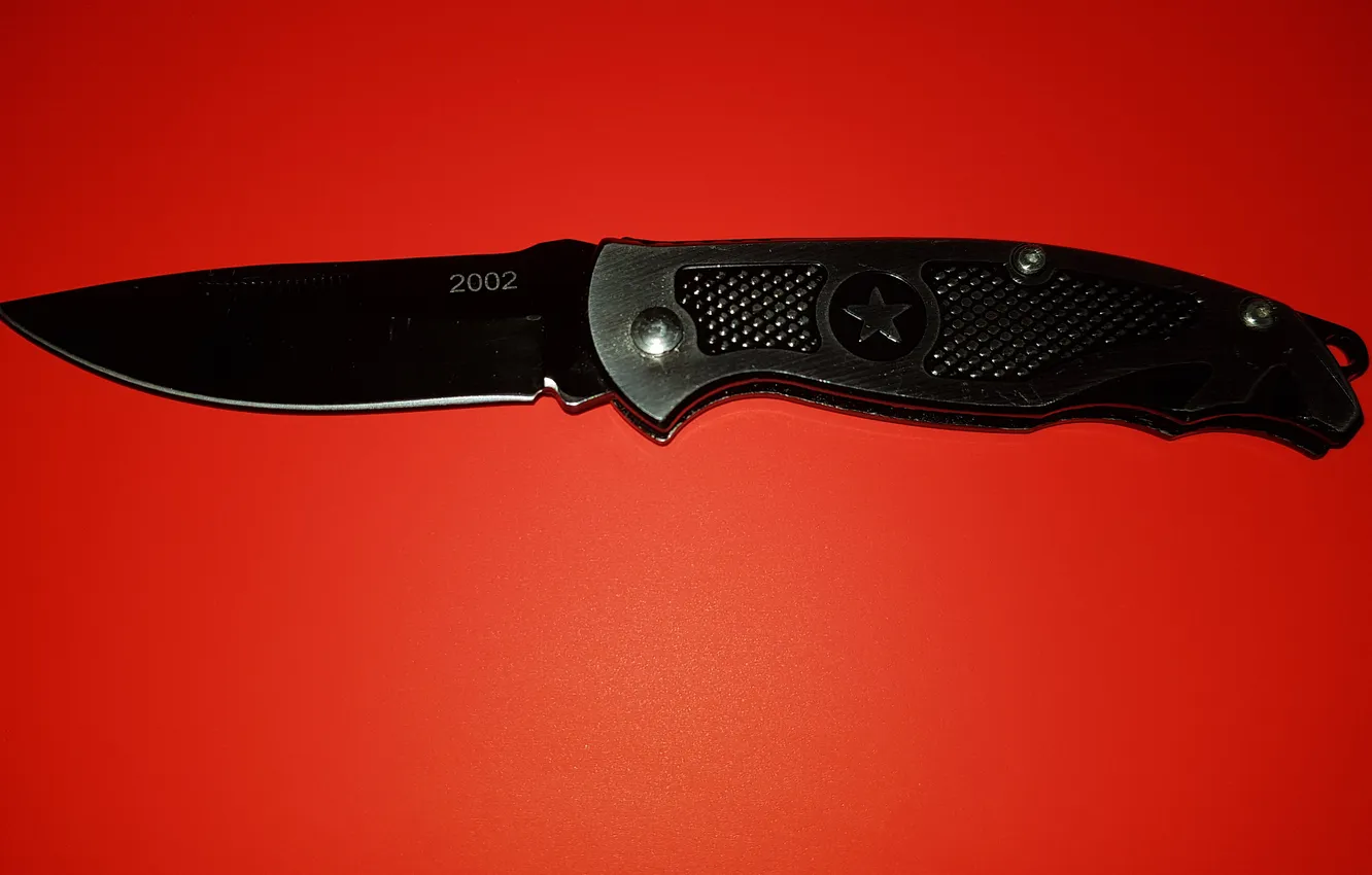 Photo wallpaper dark, red, black, weapon, knife