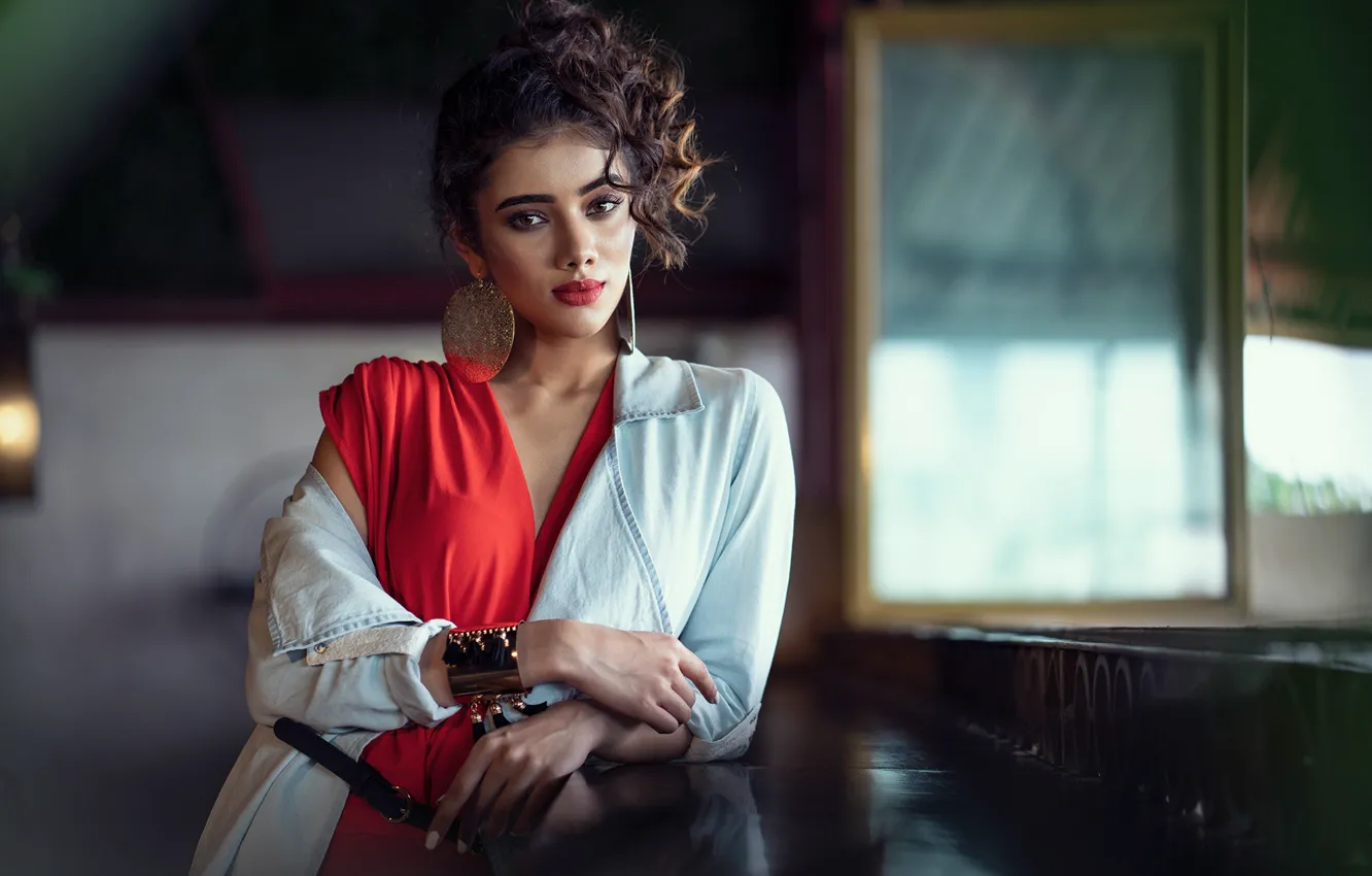 Photo wallpaper girl, hot, sexy, eyes, smile, beautiful, figure, model