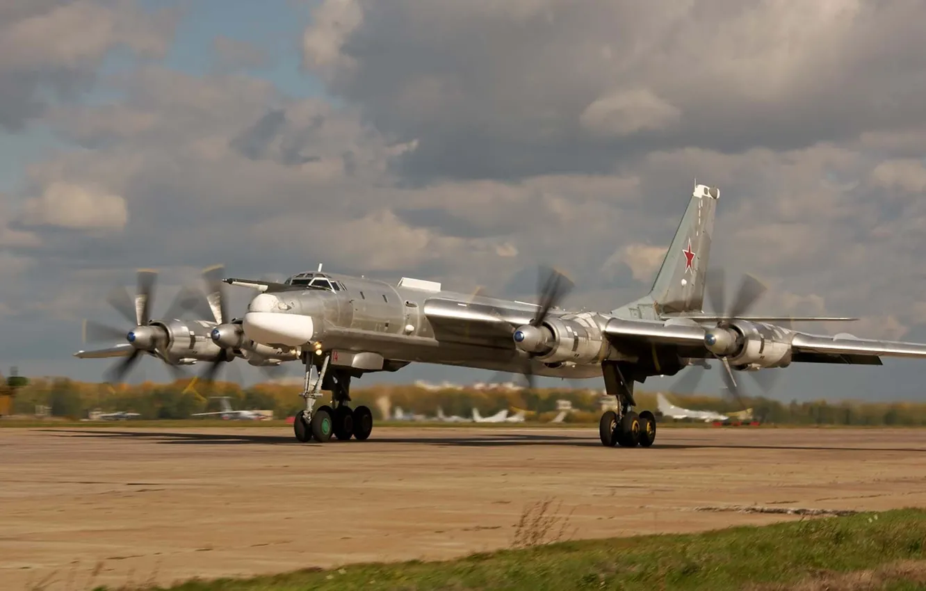 Photo wallpaper bear, bomber, BBC, strategic, Tupolev, Russia, Soviet, Tu-95MS