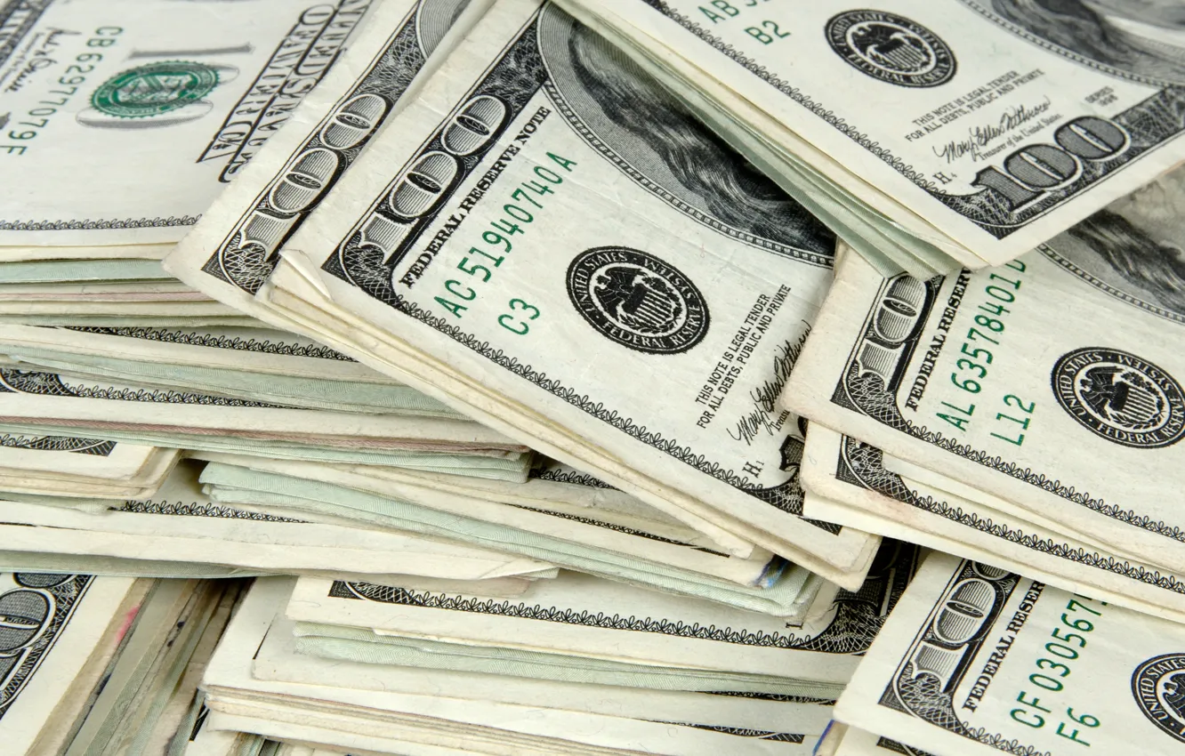 Photo wallpaper green, money, dollar