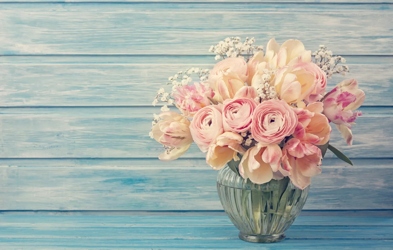 Photo wallpaper background, roses, Flowers, bouquet, Flower, background, Floral, Ranunculus