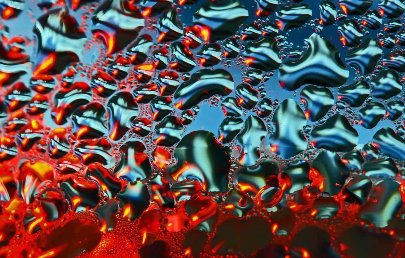 Photo wallpaper water, drops, color