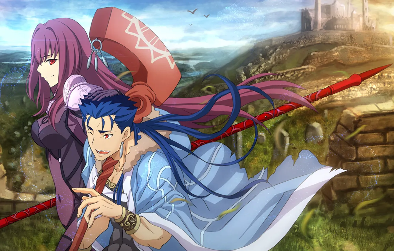 Photo wallpaper anime, art, two, Fate/Grand Order