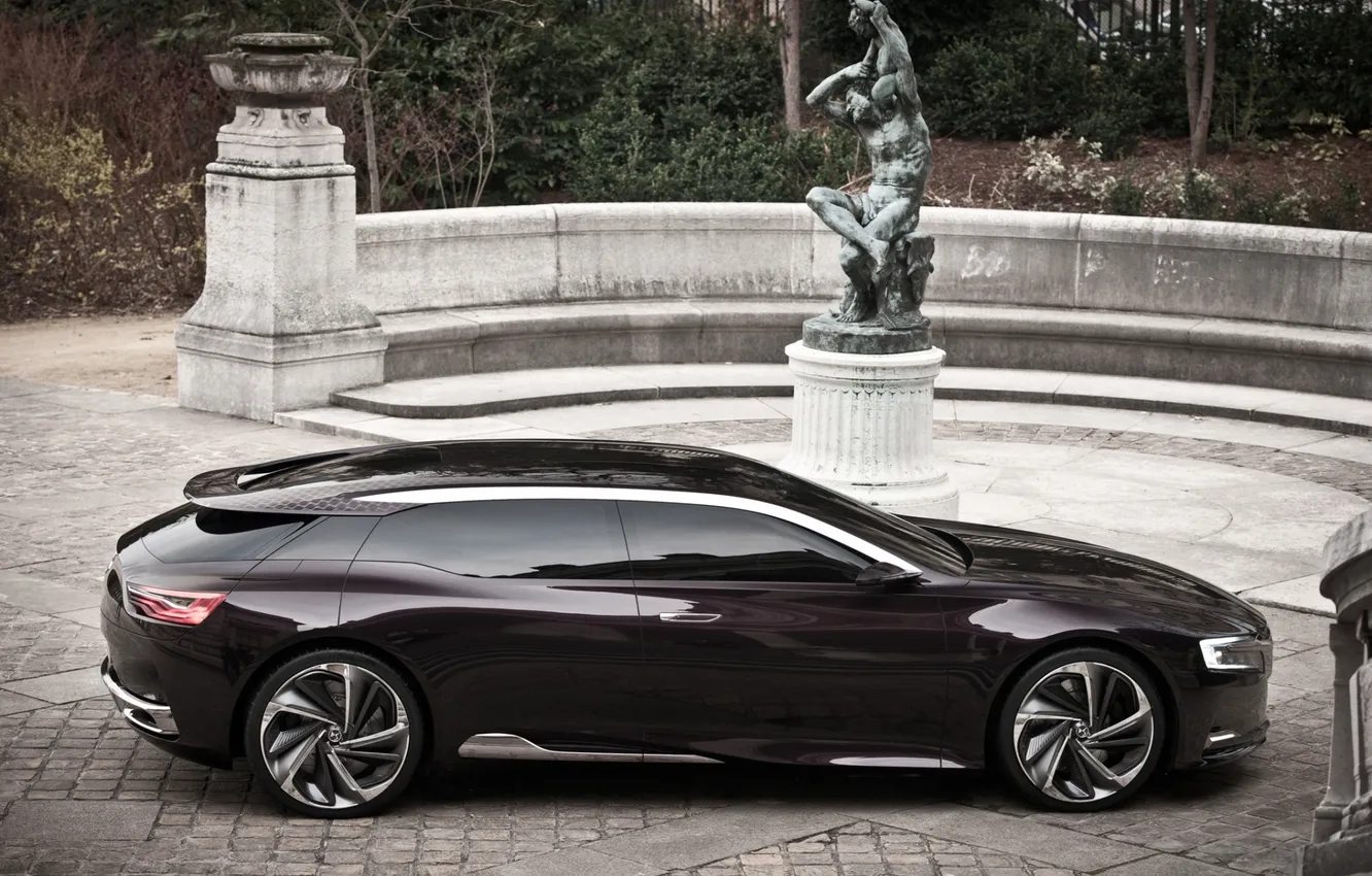 Photo wallpaper Concept, Citroën, Citroen, the concept, statue, side view, number 9, Number 9