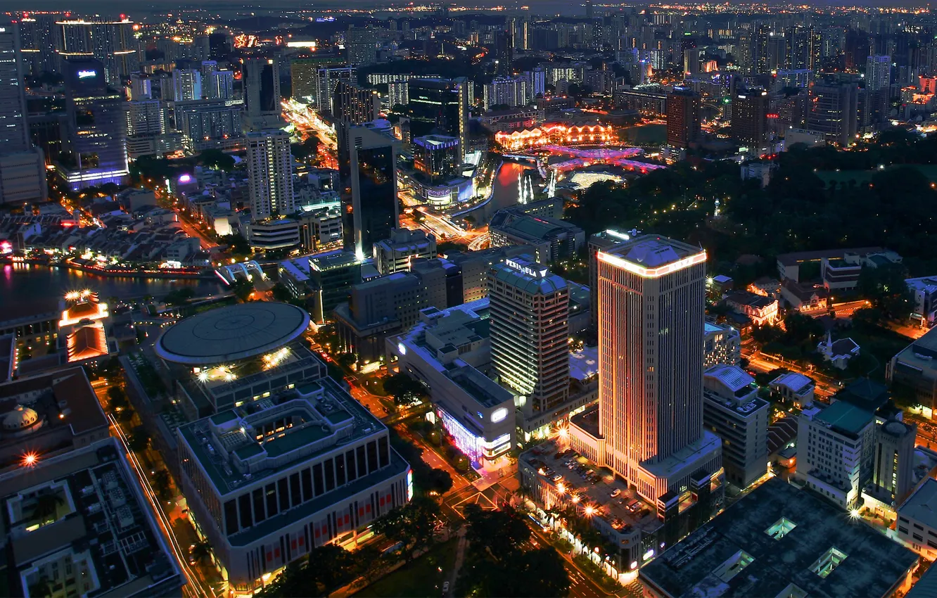 Photo wallpaper night, the city, building, home, architecture