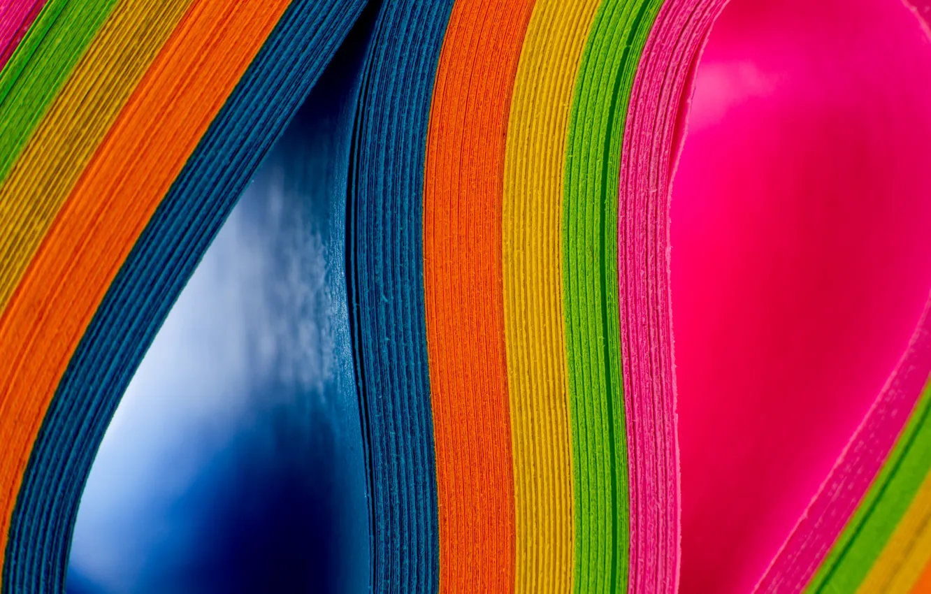 Photo wallpaper paper, rainbow, colored paper