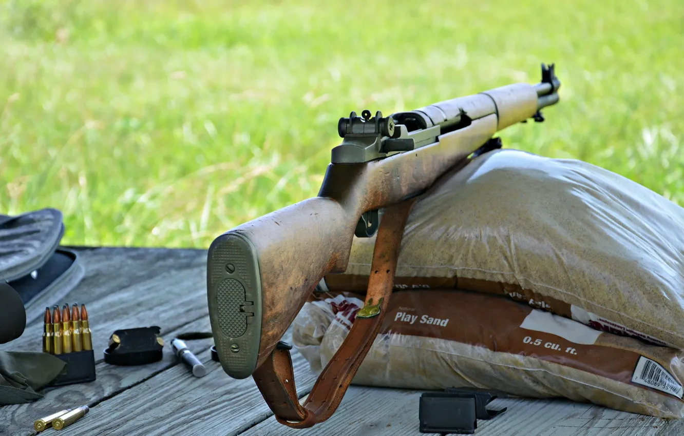 Photo wallpaper weapons, cartridges, rifle