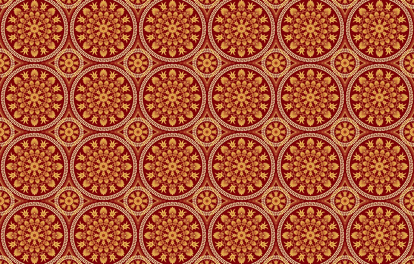 Photo wallpaper flowers, pattern, ornament