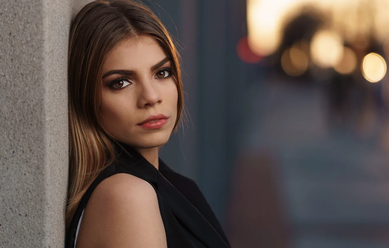 Photo wallpaper look, girl, Corina