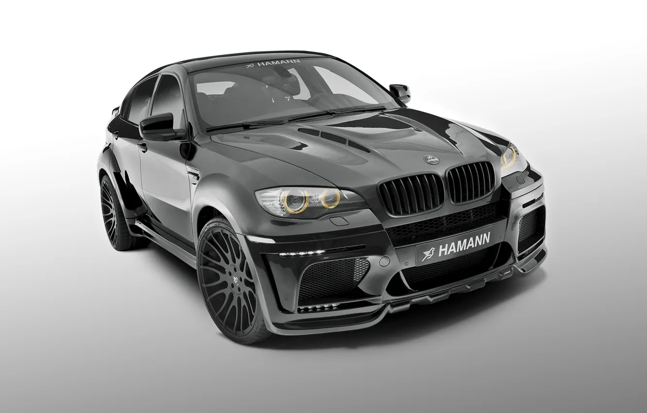 Photo wallpaper BMW, BMW, white background, Hamann, X6 M, E71