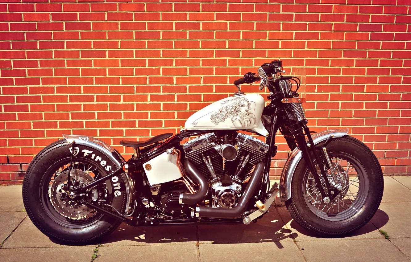 Photo wallpaper Harley-Davidson, Custom, Motorbike, Bobber