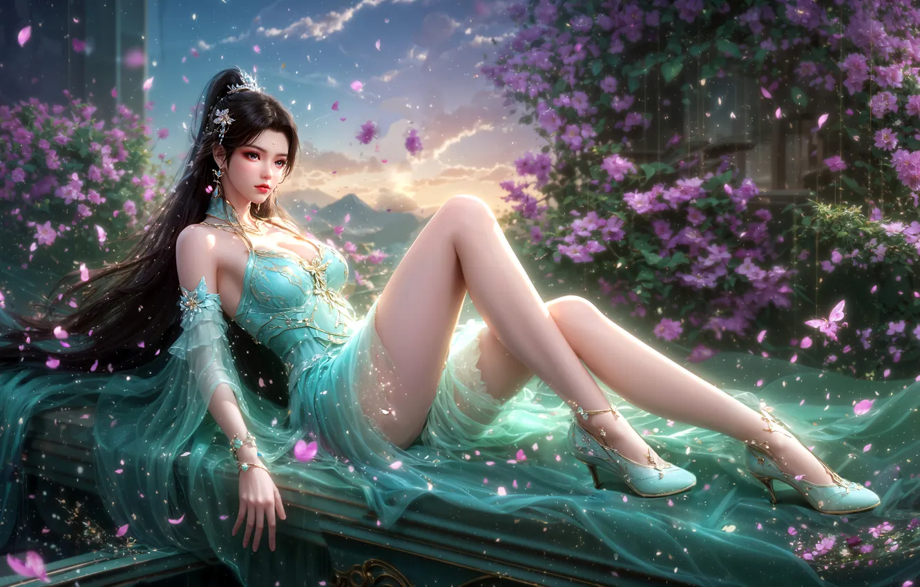 Photo wallpaper fantasy, women, AI Art