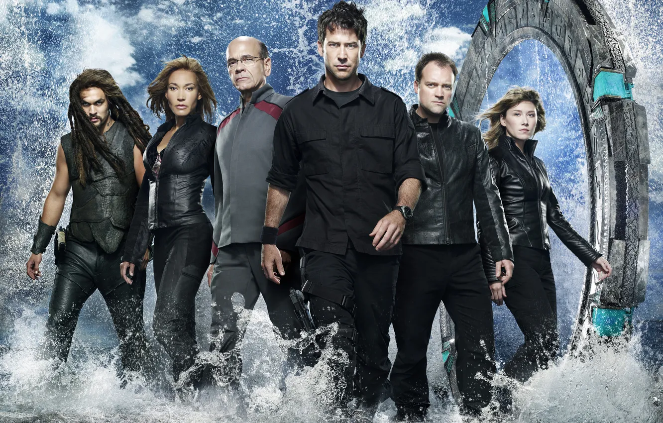 Photo wallpaper water, Stargate, The series, Stargate Atlantis, The main actors