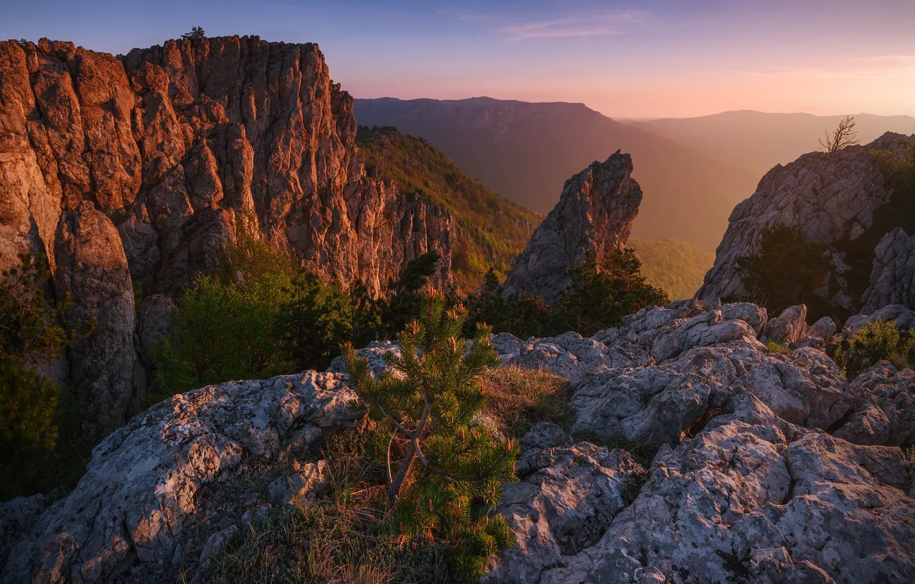 Photo wallpaper rocks, mountains, stones