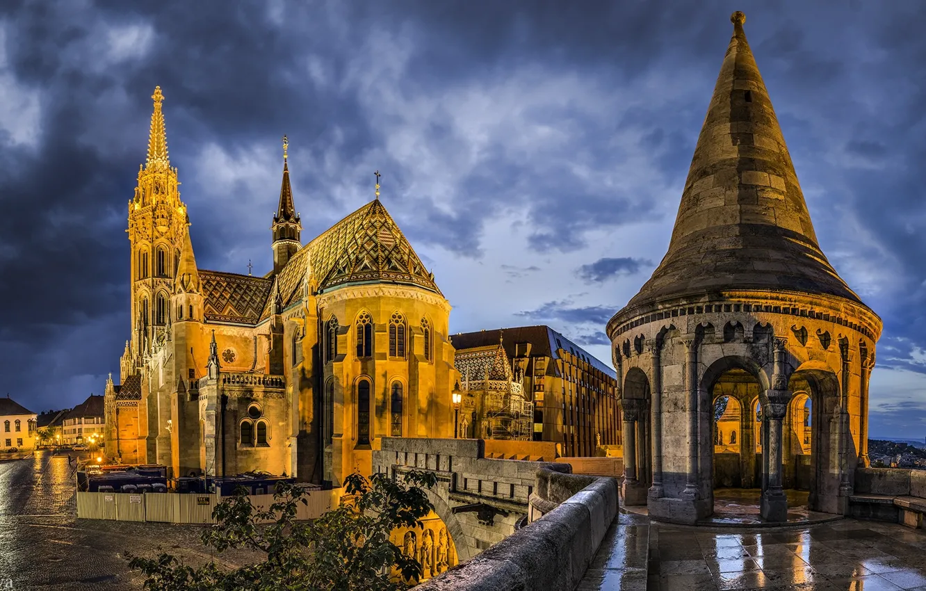 Photo wallpaper Hungary, Hungary, Budapest, Budapest, Matthias Church, The Matthias Church